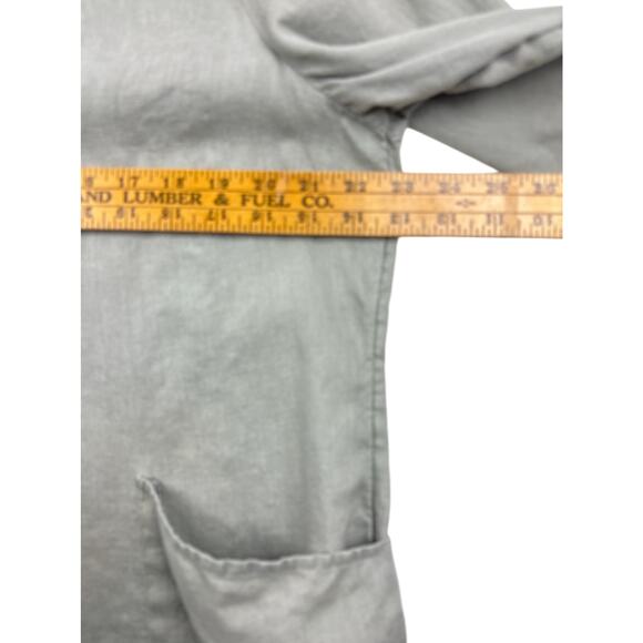 Soft Surroundings Top 100% Linen Womens Large Green Popover Blouse Langenlook - Picture 8 of 10